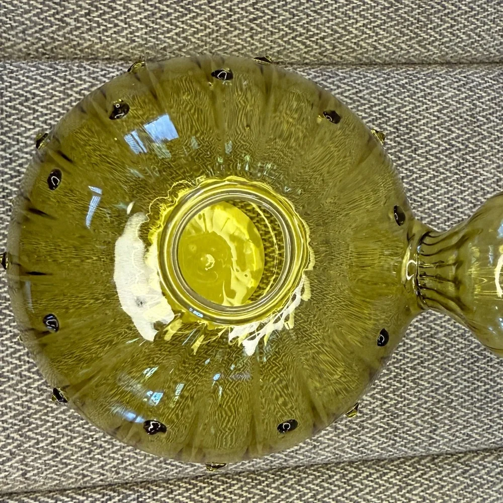 Small Round Balloon Glass Vase, Olive Green — Ashland